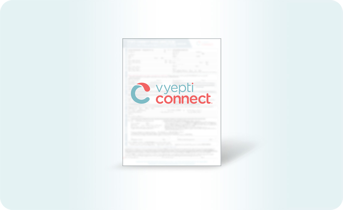 VYEPTI CONNECT logo on a PDF